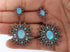 Pave Diamond Opal Starburst Earrings, (DER-1002)